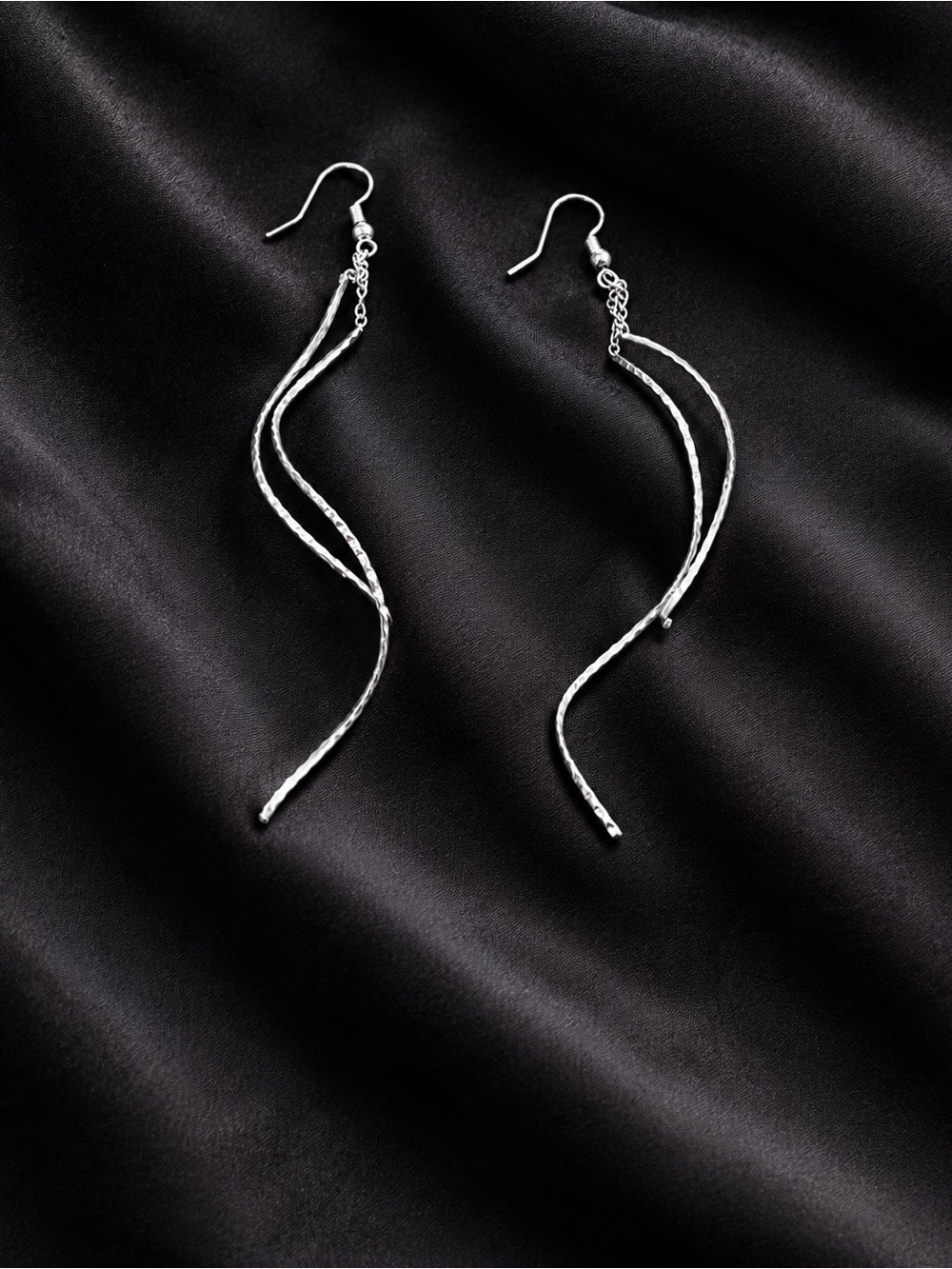 Park Lane Delicate Silver-tone Wave Drop Earrings NWOT